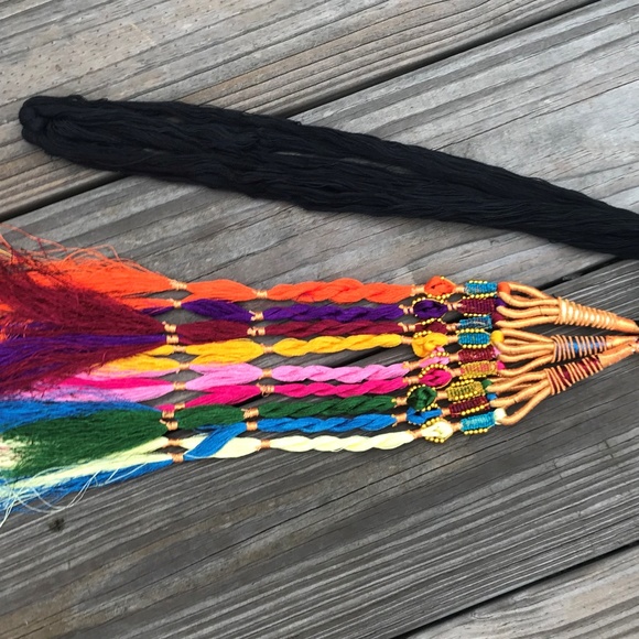 Hair Paranda Blck MultiColor Traditional Accessory - Picture 7 of 8